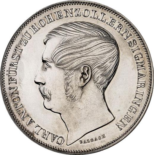 Obverse 2 Gulden 1850 - Silver Coin Value - Hohenzollern-Sigmaringen, Karl Anton