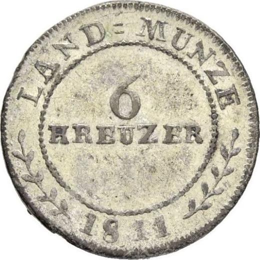 Reverse 6 Kreuzer 1811 - Silver Coin Value - Saxe-Hildburghausen, Frederick