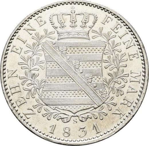 Reverse Thaler 1831 S - Silver Coin Value - Saxony-Albertine, Anthony