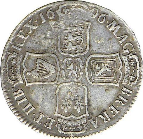 Reverse Halfcrown 1696 E "Large Shields" - Silver Coin Value - United Kingdom, William III
