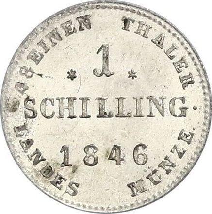 Reverse Shilling 1846 - Silver Coin Value - Mecklenburg-Schwerin, Frederick Francis II