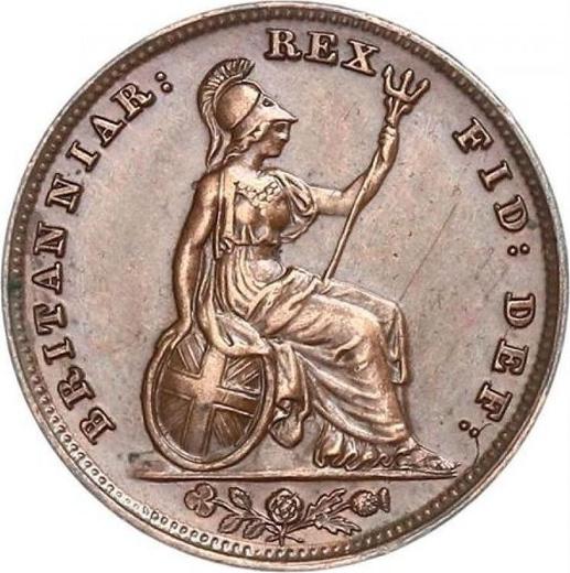 Revers 1 Farthing 1837 WW - Münze Wert - Großbritannien, Wilhelm IV