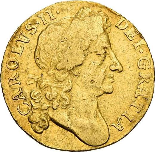 Obverse Half Guinea 1681 "Second laureate bust" - Gold Coin Value - United Kingdom, Charles II