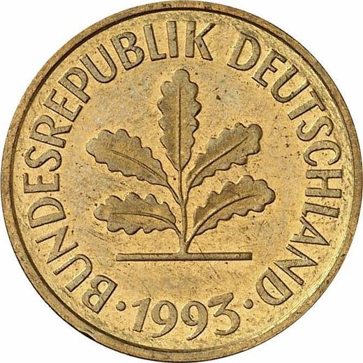 Reverse 5 Pfennig 1993 D -  Coin Value - Germany, FRG