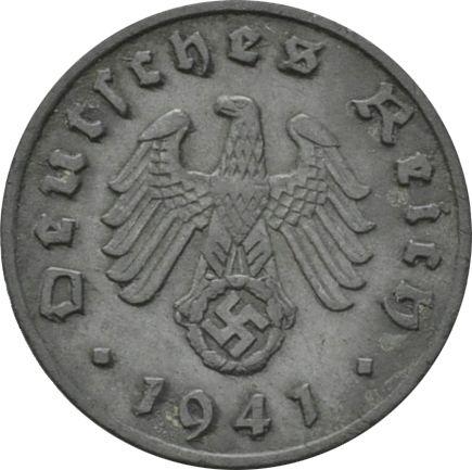 Reverse 1 Reichspfennig 1941 A "Type 1940-1945" -  Coin Value - Germany, Third Reich