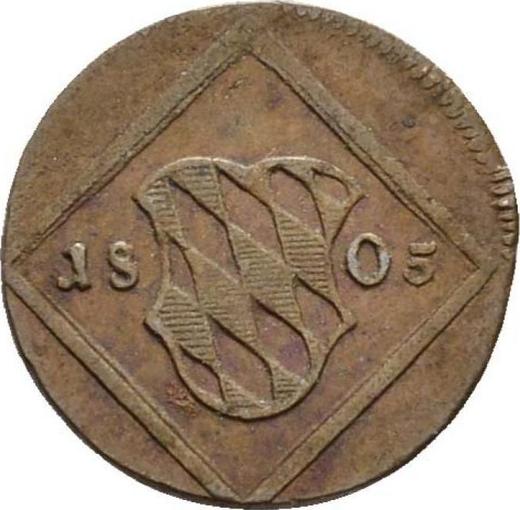 Anverso Heller 1805 - valor de la moneda  - Baviera, Maximilian I