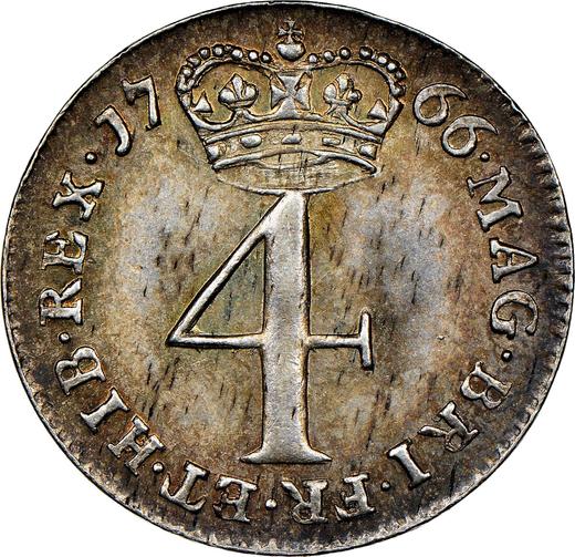 Reverse Fourpence (Groat) 1766 - Silver Coin Value - United Kingdom, George III