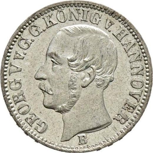 Obverse 1/12 Thaler 1862 B - Silver Coin Value - Hanover, George V