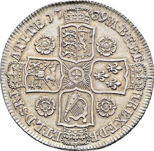 Reverse Halfcrown 1739 "Young Head" - Silver Coin Value - United Kingdom, George II