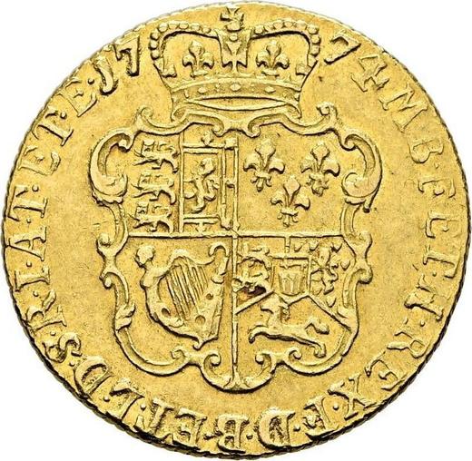 Реверс монеты - 1 гинея 1774 года "Четвертый тип" - цена золотой монеты - Великобритания, Георг III