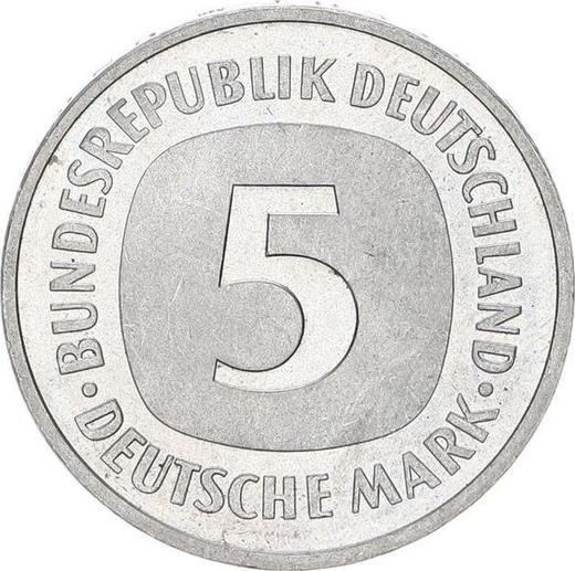 Avers 5 Mark 1986 D - Münze Wert - Deutschland, BRD