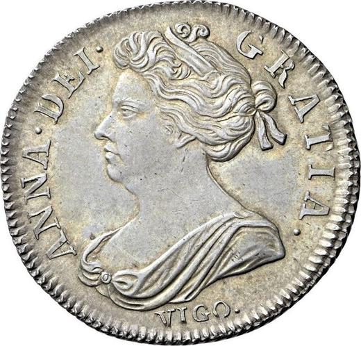 Obverse Shilling 1702 "First draped bust" VIGO - Silver Coin Value - United Kingdom, Anne