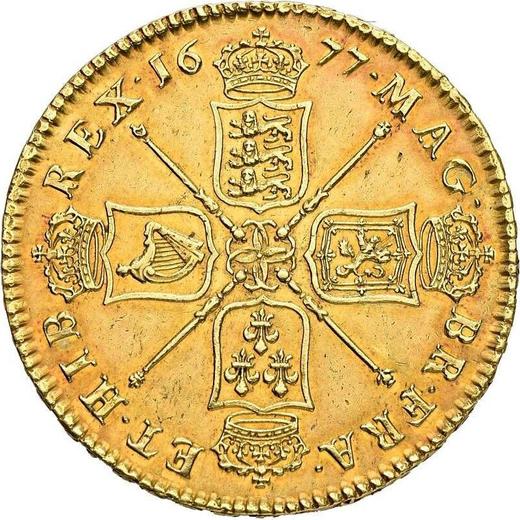 Reverse Five guineas 1677 "First laureated bust" Elephant and castle - Gold Coin Value - United Kingdom, Charles II