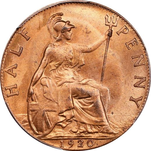 Reverse Halfpenny 1920 -  Coin Value - United Kingdom, George V