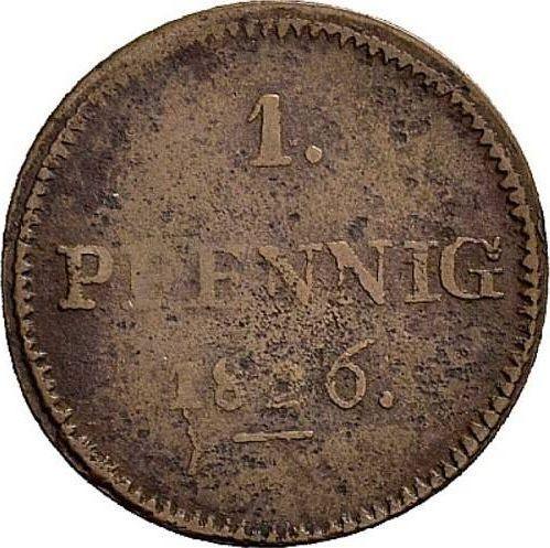 Reverse 1 Pfennig 1826 -  Coin Value - Saxe-Hildburghausen, Frederick