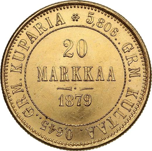 Reverse 20 Mark 1879 S - Gold Coin Value - Finland, Grand Duchy