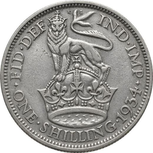 Reverse Shilling 1934 - Silver Coin Value - United Kingdom, George V
