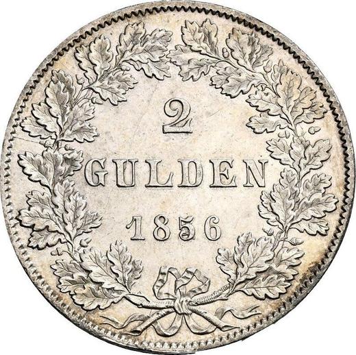 Reverse 2 Gulden 1856 - Silver Coin Value - Frankfurt am Main, Free City