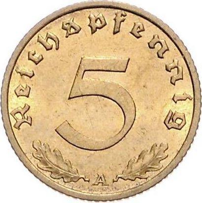 Obverse 5 Reichspfennig 1936 A "Type 1936-1939" -  Coin Value - Germany, Third Reich