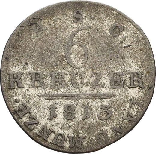Reverse 6 Kreuzer 1813 L H.S.C. - Silver Coin Value - Saxe-Coburg-Saalfeld, Ernest I