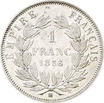 Reverse 1 Franc 1856 BB "Type 1853-1863" - Silver Coin Value - France, Napoleon III