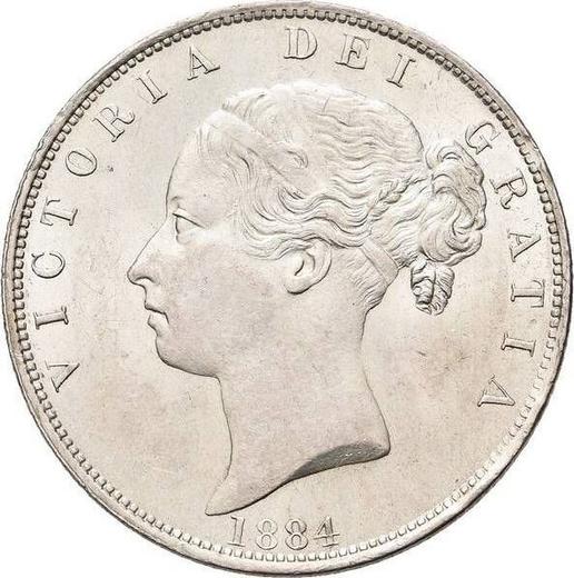 Obverse Halfcrown 1884 - Silver Coin Value - United Kingdom, Victoria