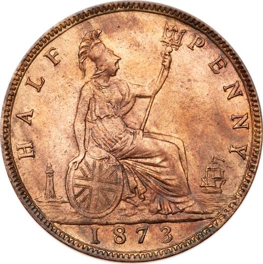 Reverse Halfpenny 1873 -  Coin Value - United Kingdom, Victoria