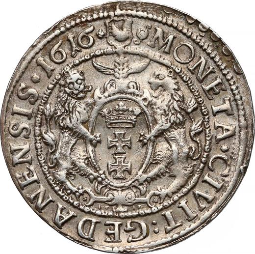 Reverse Ort (18 Groszy) 1616 SA "Danzig" - Silver Coin Value - Poland, Sigismund III Vasa