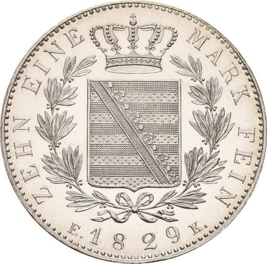 Reverso Tálero 1829 EK - valor de la moneda de plata - Sajonia-Coburgo-Gotha, Ernesto I
