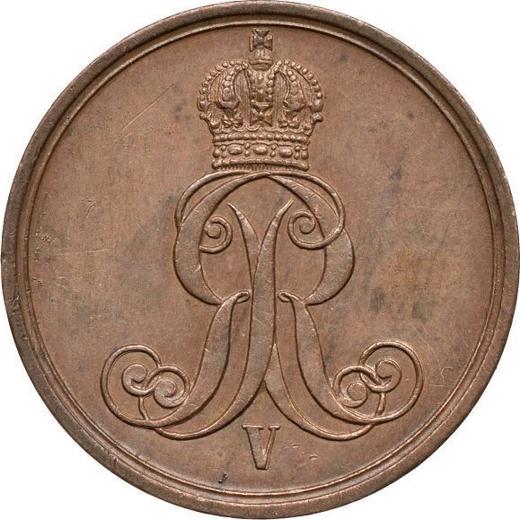 Obverse 1 Pfennig 1861 B - Coin Value - Hanover, George V