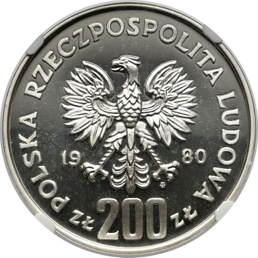 Awers monety - Próba 200 złotych 1980 MW "Kazimierz I Odnowiciel" Srebro - cena srebrnej monety - Polska, PRL