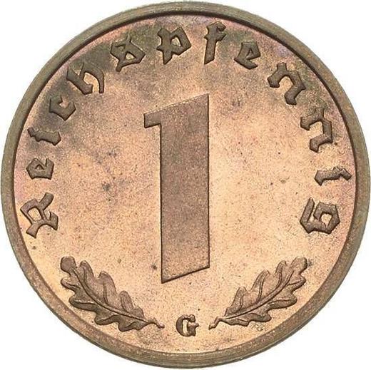 Obverse 1 Reichspfennig 1938 G "Type 1936-1940" -  Coin Value - Germany, Third Reich