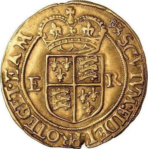 Реверс монеты - 1/2 фунта без года (1559-1578) Малый портрет - цена золотой монеты - Великобритания, Елизавета I