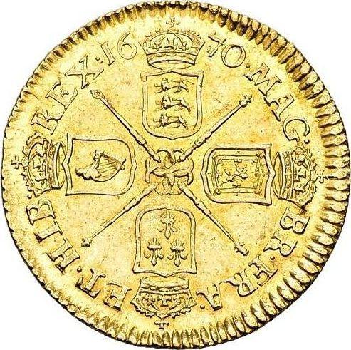 Reverse Half Guinea 1670 "First laureated bust" - Gold Coin Value - United Kingdom, Charles II