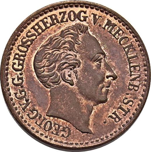Anverso Prueba 4 chelines 1847 Cobre - valor de la moneda  - Mecklemburgo-Strelitz, Jorge