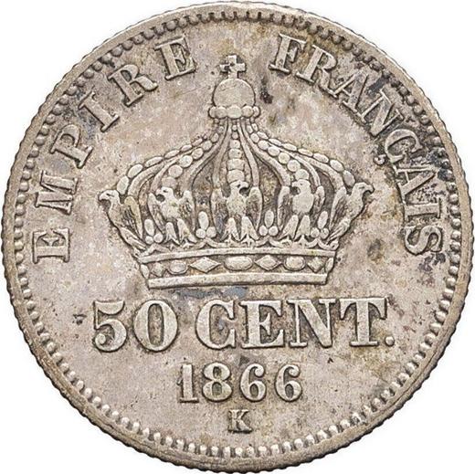 Reverse 50 Centimes 1866 K "Type 1864-1869" - Silver Coin Value - France, Napoleon III