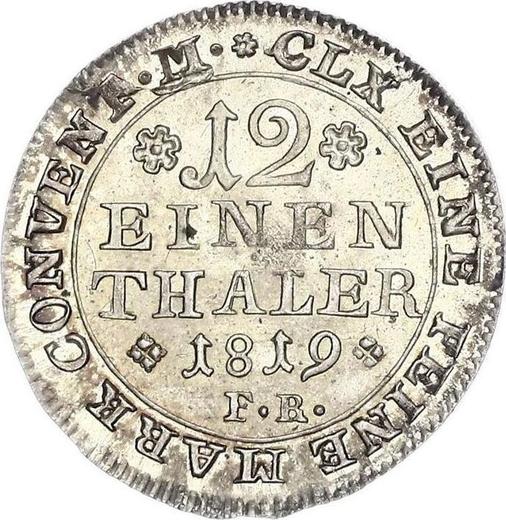 Reverse 1/12 Thaler 1819 FR - Silver Coin Value - Brunswick-Wolfenbüttel, Charles II