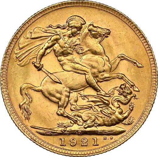 Revers Sovereign 1921 P - Goldmünze Wert - Australien, Georg V