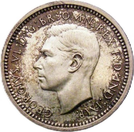 Obverse Threepence 1944 HP "Type 1937-1952" - Silver Coin Value - United Kingdom, George VI