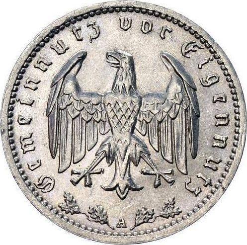 Reverso 1 Reichsmark 1937 A "Tipo 1933-1939" - valor de la moneda  - Alemania, Alemania nazi