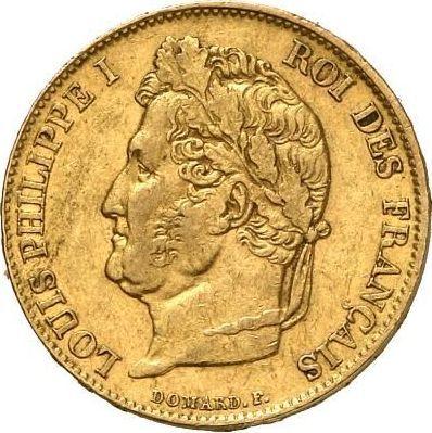 Obverse 20 Francs 1833 W "Type 1832-1848" - Gold Coin Value - France, Louis Philippe I