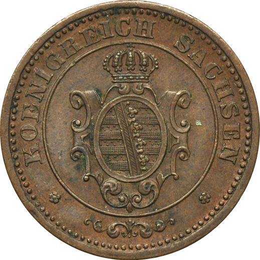Obverse 2 Pfennig 1866 B - Coin Value - Saxony-Albertine, John