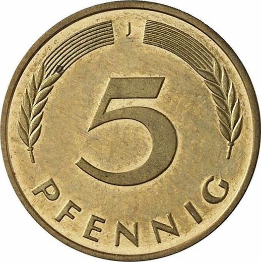 Obverse 5 Pfennig 1996 J -  Coin Value - Germany, FRG