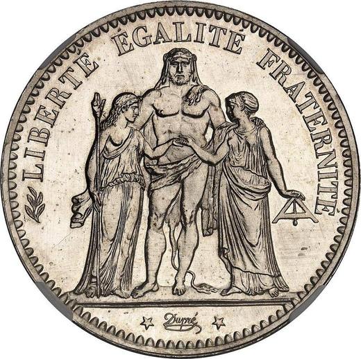 Awers monety - 5 franków 1889 A "Herkules" - cena srebrnej monety - Francja, III Republika