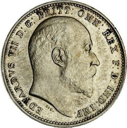 Obverse Fourpence (Groat) 1908 - Silver Coin Value - United Kingdom, Edward VII