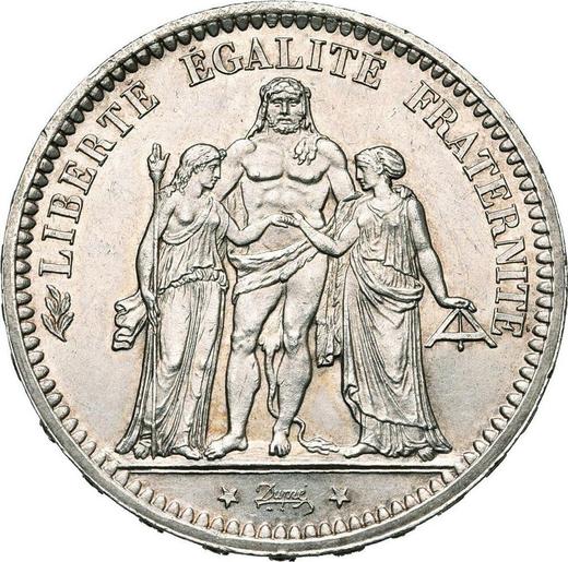 Obverse 5 Francs 1871 A "Hercules" Trident - Silver Coin Value - France, Third Republic