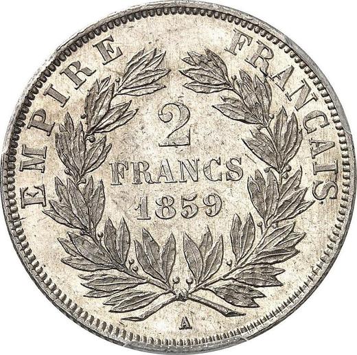 Reverse 2 Francs 1859 A "Type 1853-1859" - Silver Coin Value - France, Napoleon III