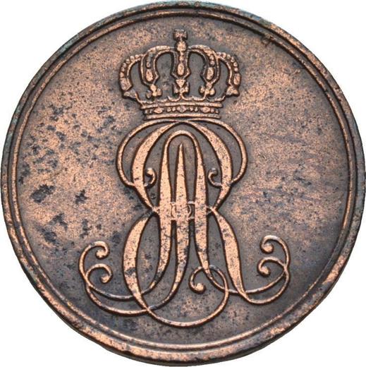 Obverse 1 Pfennig 1850 B - Coin Value - Hanover, Ernest Augustus