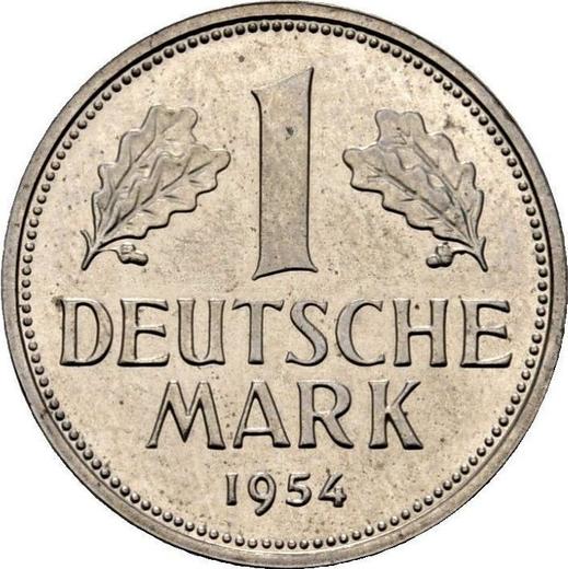 Obverse 1 Mark 1954 J - Coin Value - Germany, FRG