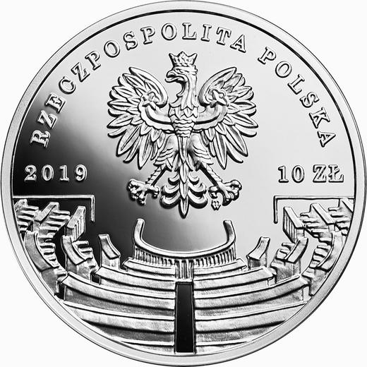 Avers 10 Zlotych 2019 "Roman Rybarski" - Silbermünze Wert - Polen, III Republik Polen nach Stückelung